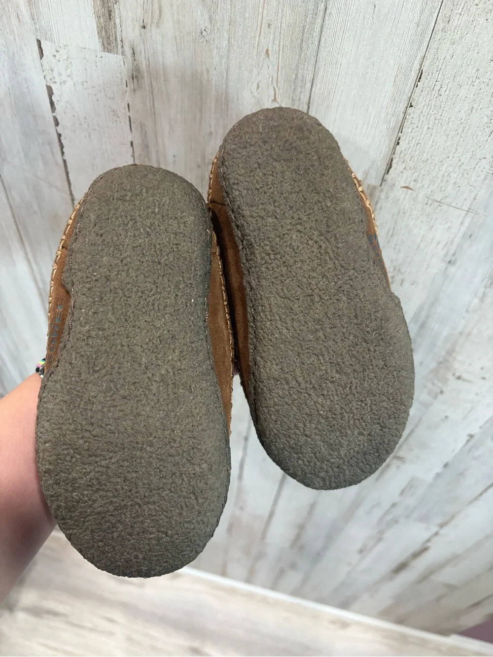 Sorel FALCON RIDGE Slipper Kid Size US 11 Fuzzy Fleece Lining Winter Cozy